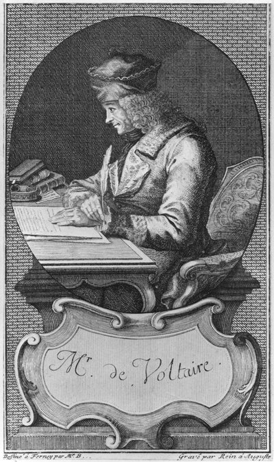 Portrait of Voltaire at Ferney, Engraved by Joseph Friedrich Rein by French School